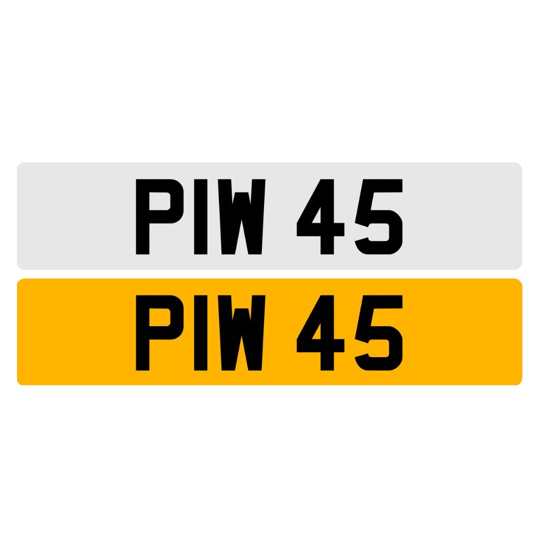 PIW45 - 3x2 Dateless Registration Plate