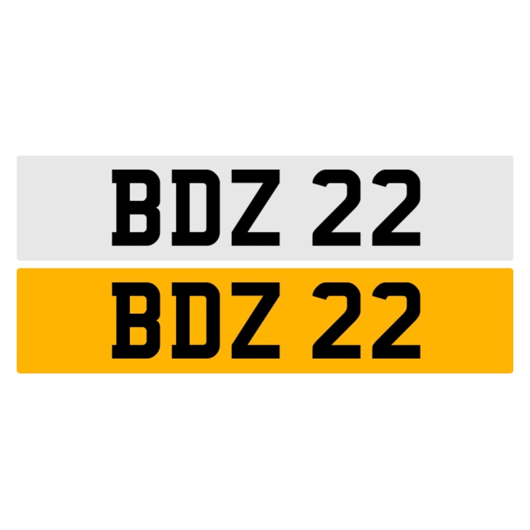 BDZ22 - 3x2 Dateless Registration Plate