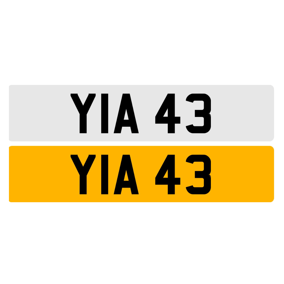 YIA43 - 3x2 Dateless Registration Plate