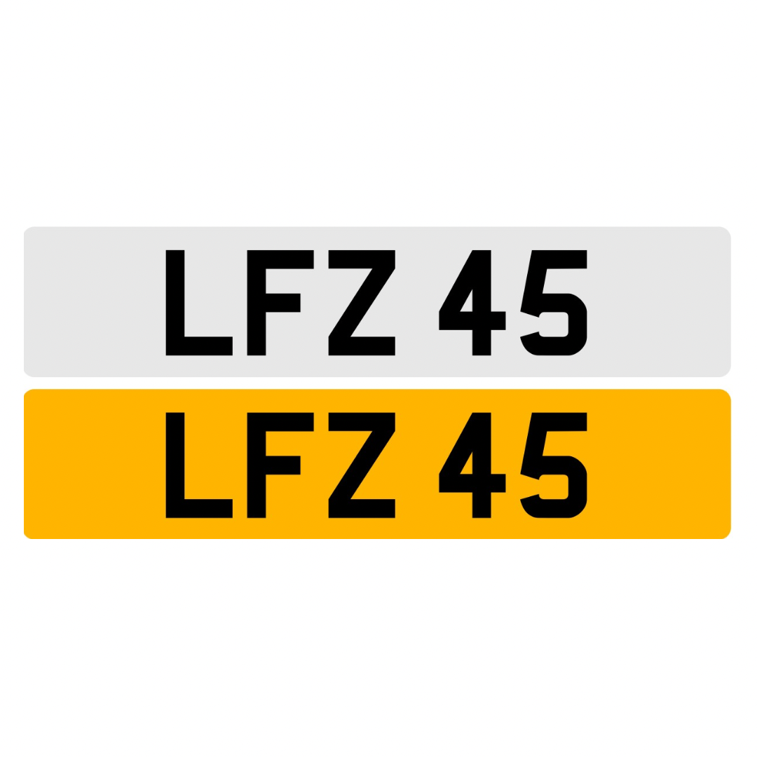 LFZ45 - 3x2 Dateless Registration Plate