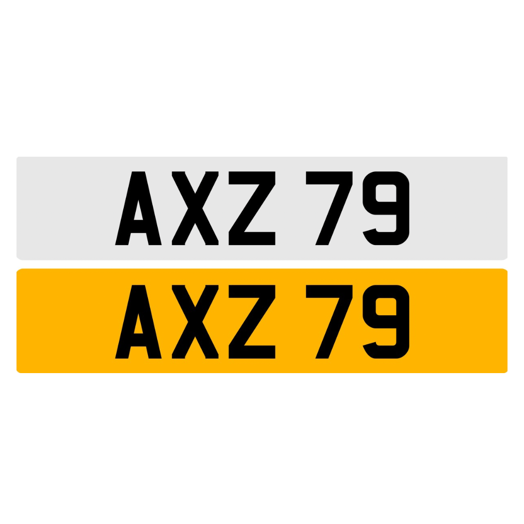 AXZ79 - 3x2 Dateless Registration Plate