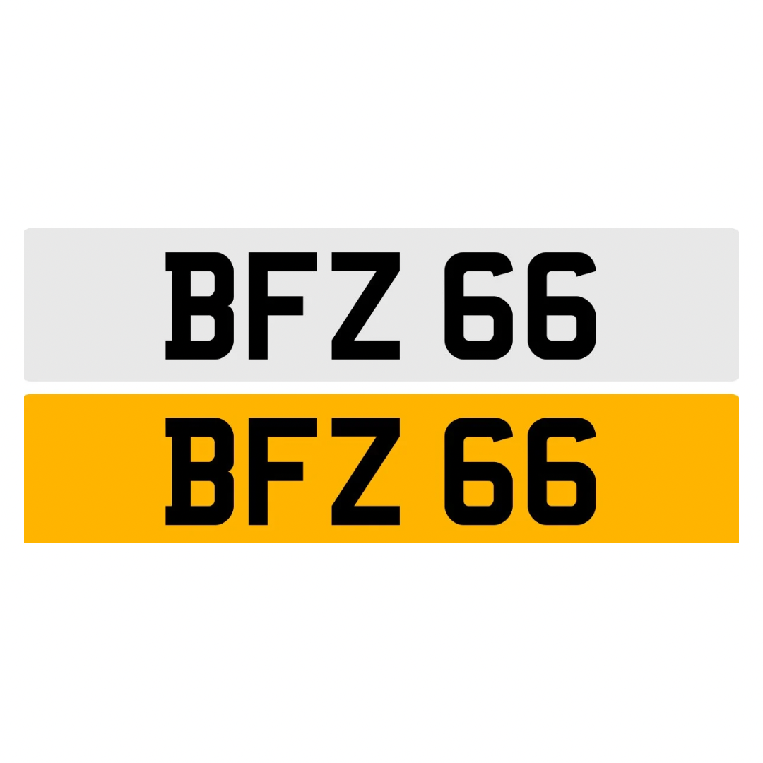BFZ66 - 3x2 Dateless Registration Plate
