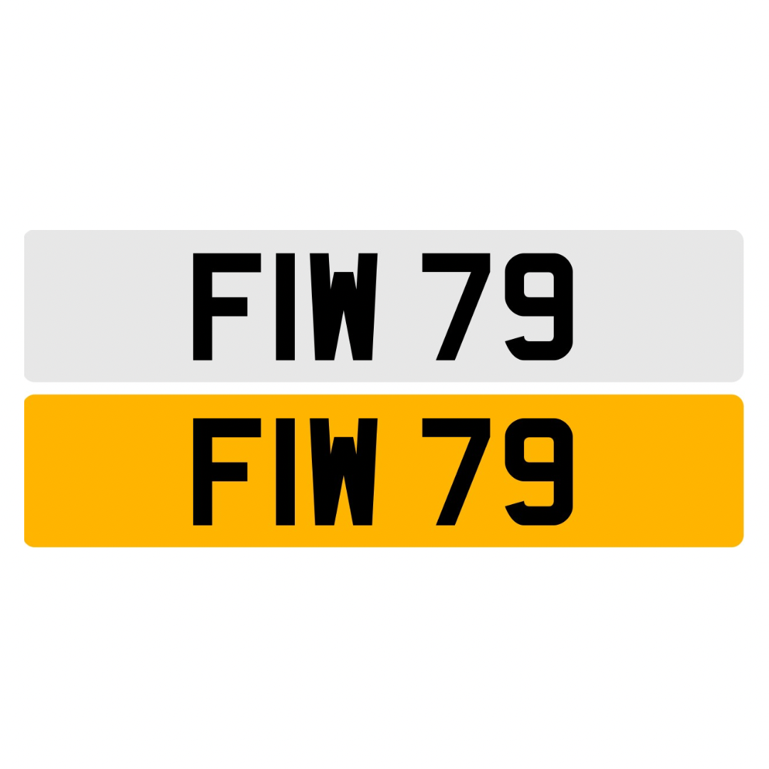FIW79 - 3x2 Dateless Registration Plate