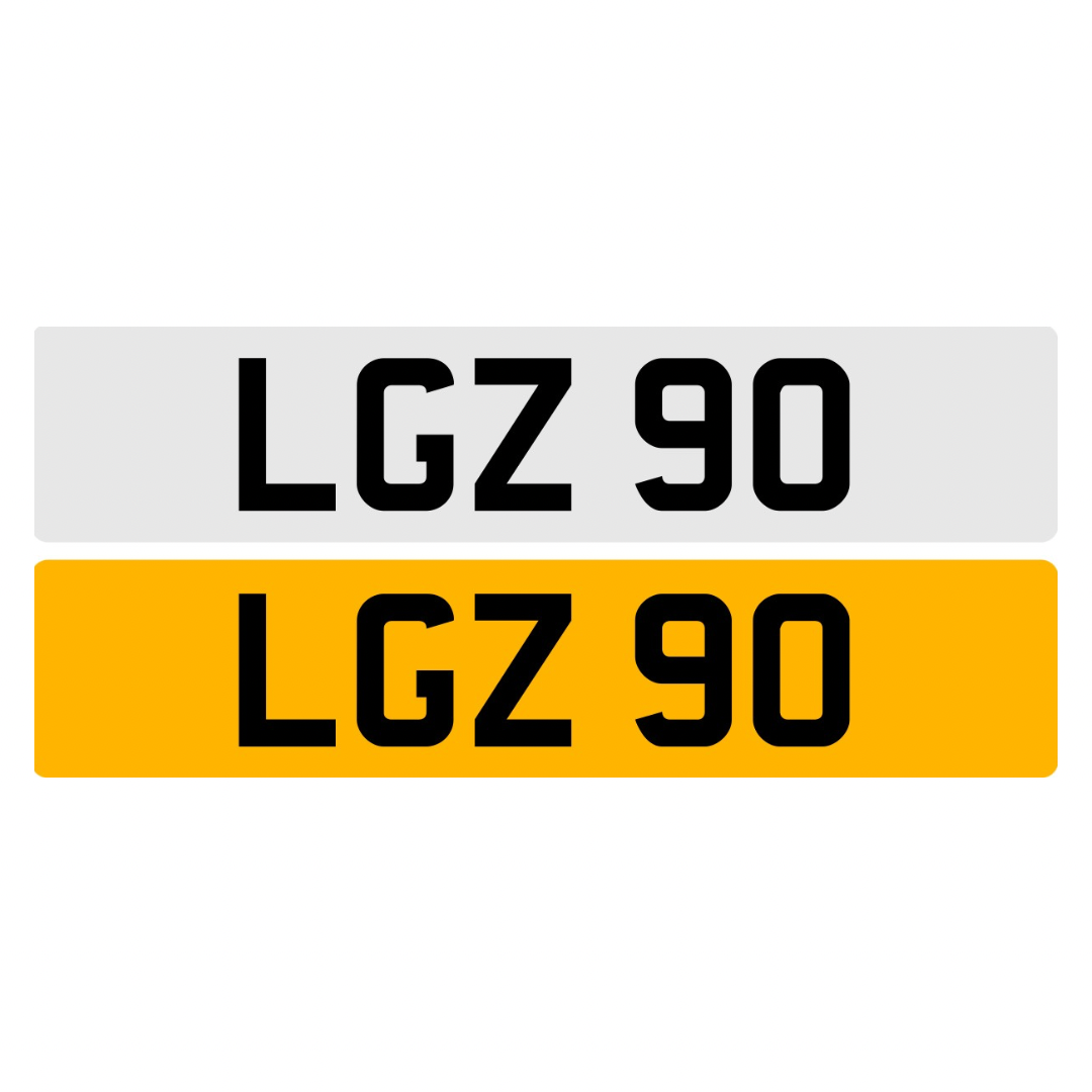 LGZ90 - 3x2 Dateless Registration Plate