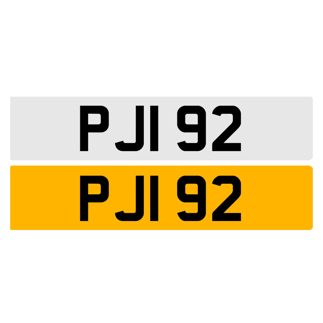 PJI92 - 3x2 Dateless Registration Plate
