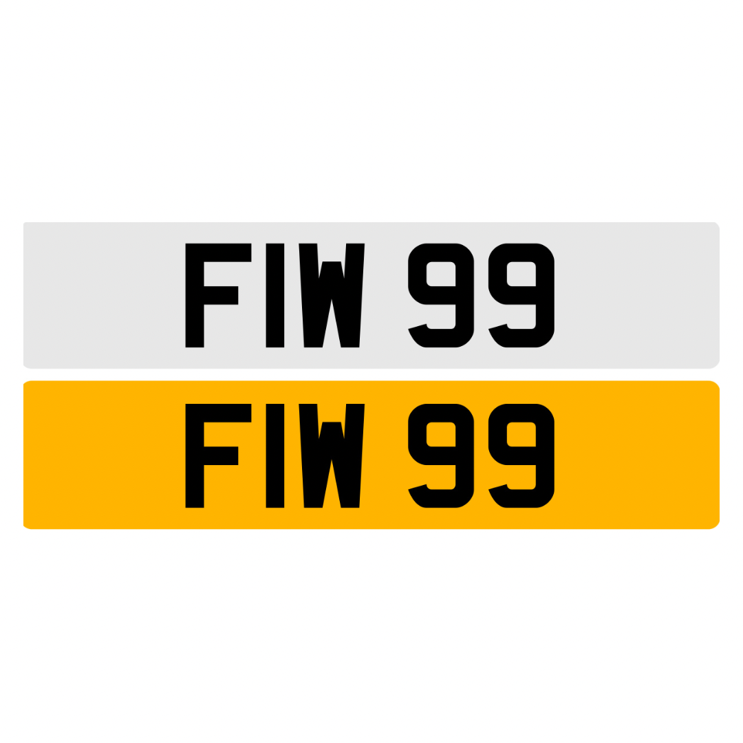 FIW99 - 3x2 Dateless Registration Plate