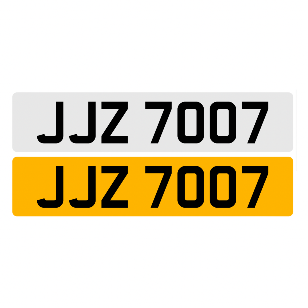 JJZ7007 - 3x4 Dateless Registration Plate