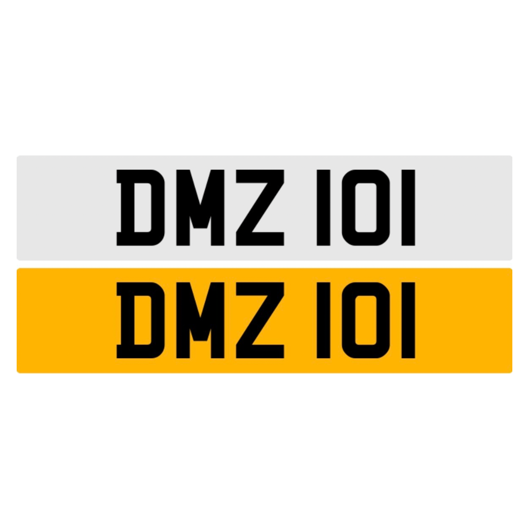 DMZ101 - 3x3 Dateless Registration Plate