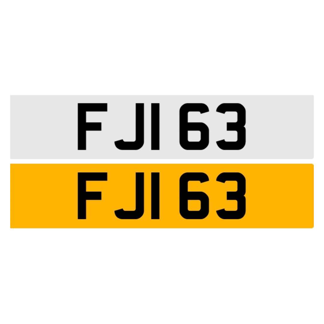 FJI63 - 3x2 Dateless Registration Plate