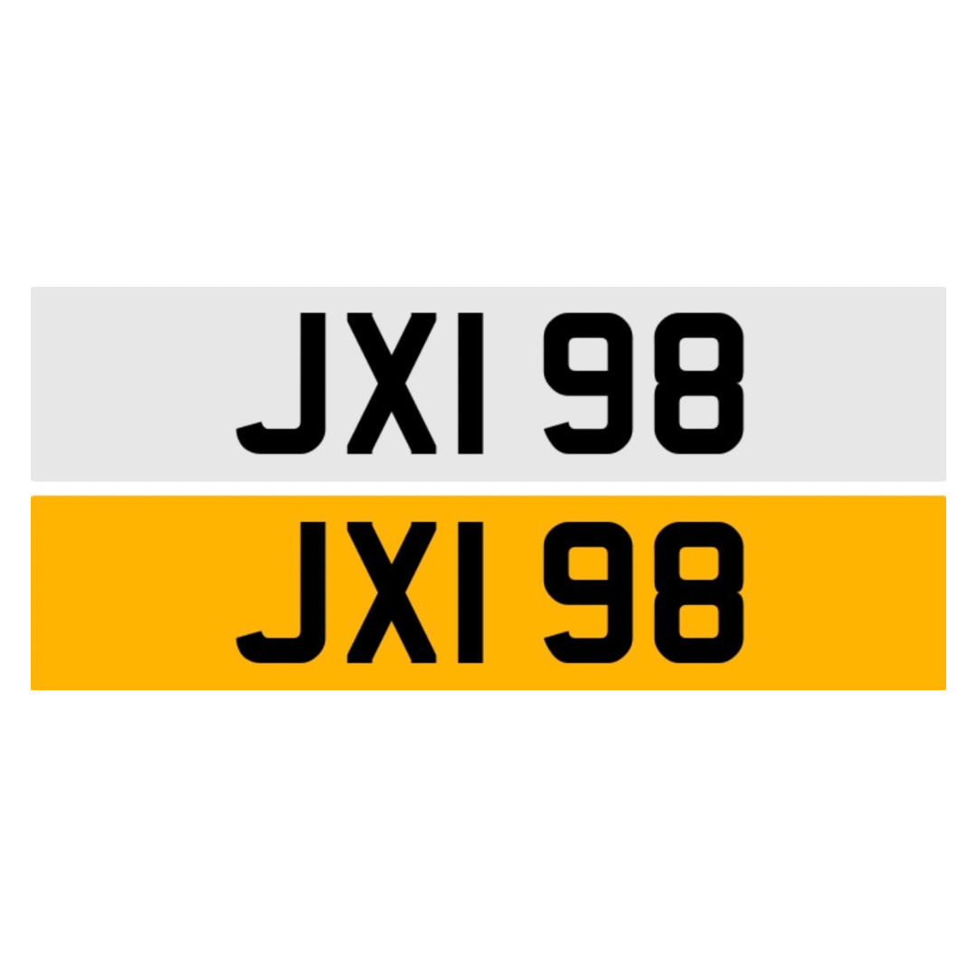 JXI98 - 3x2 Dateless Registration Plate