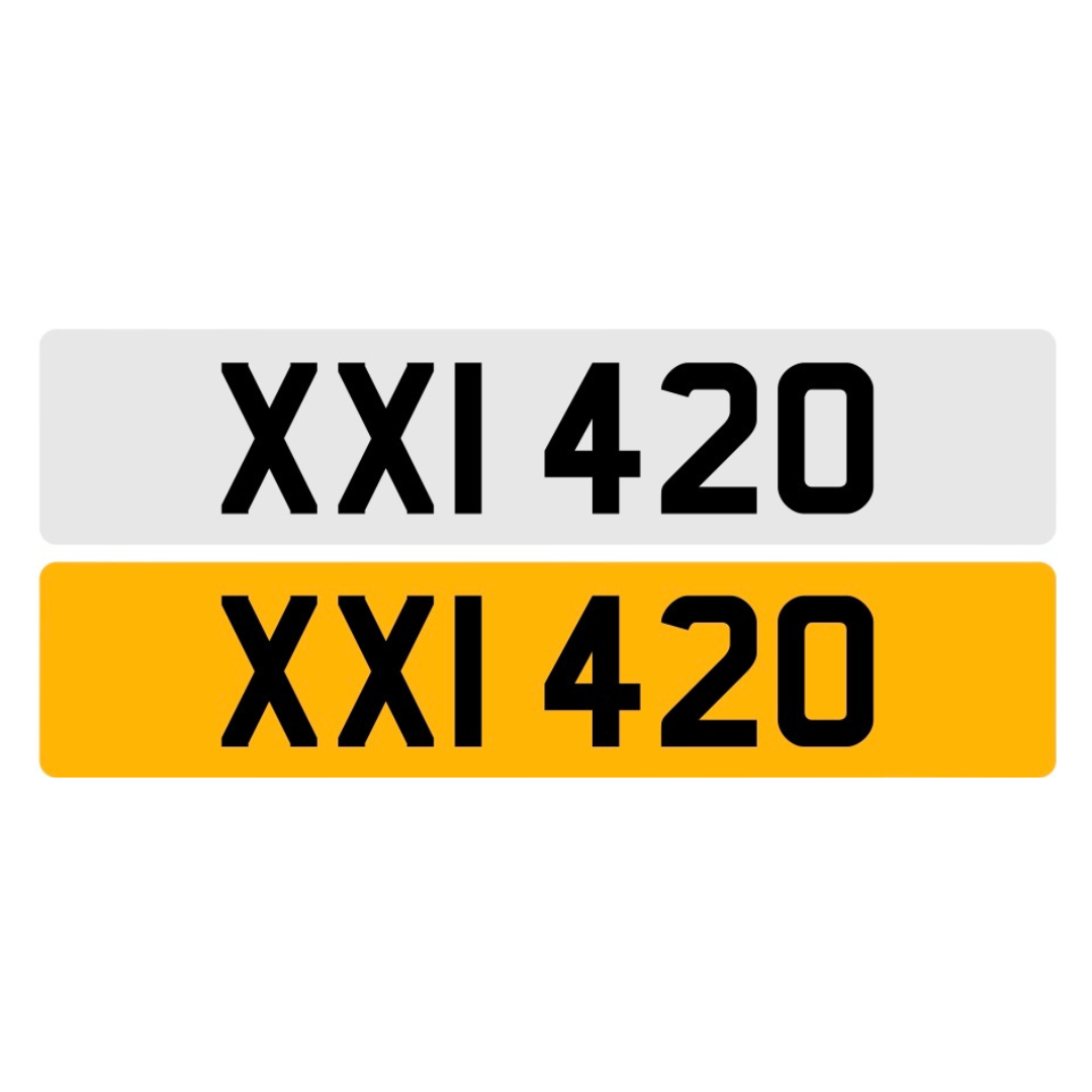 XXI420 - 3x3 Dateless Registration Plate