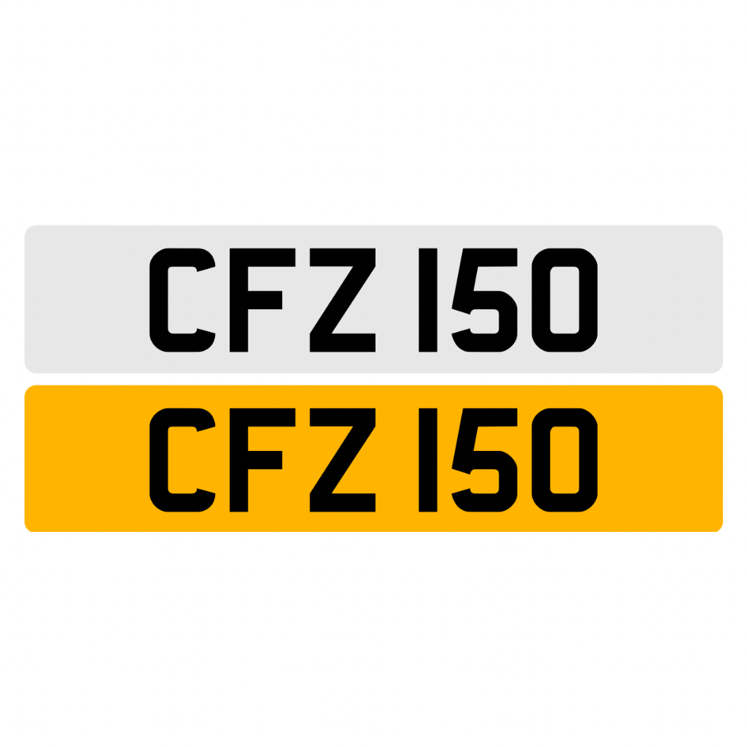 CFZ150 - 3x3 Dateless Registration Plate