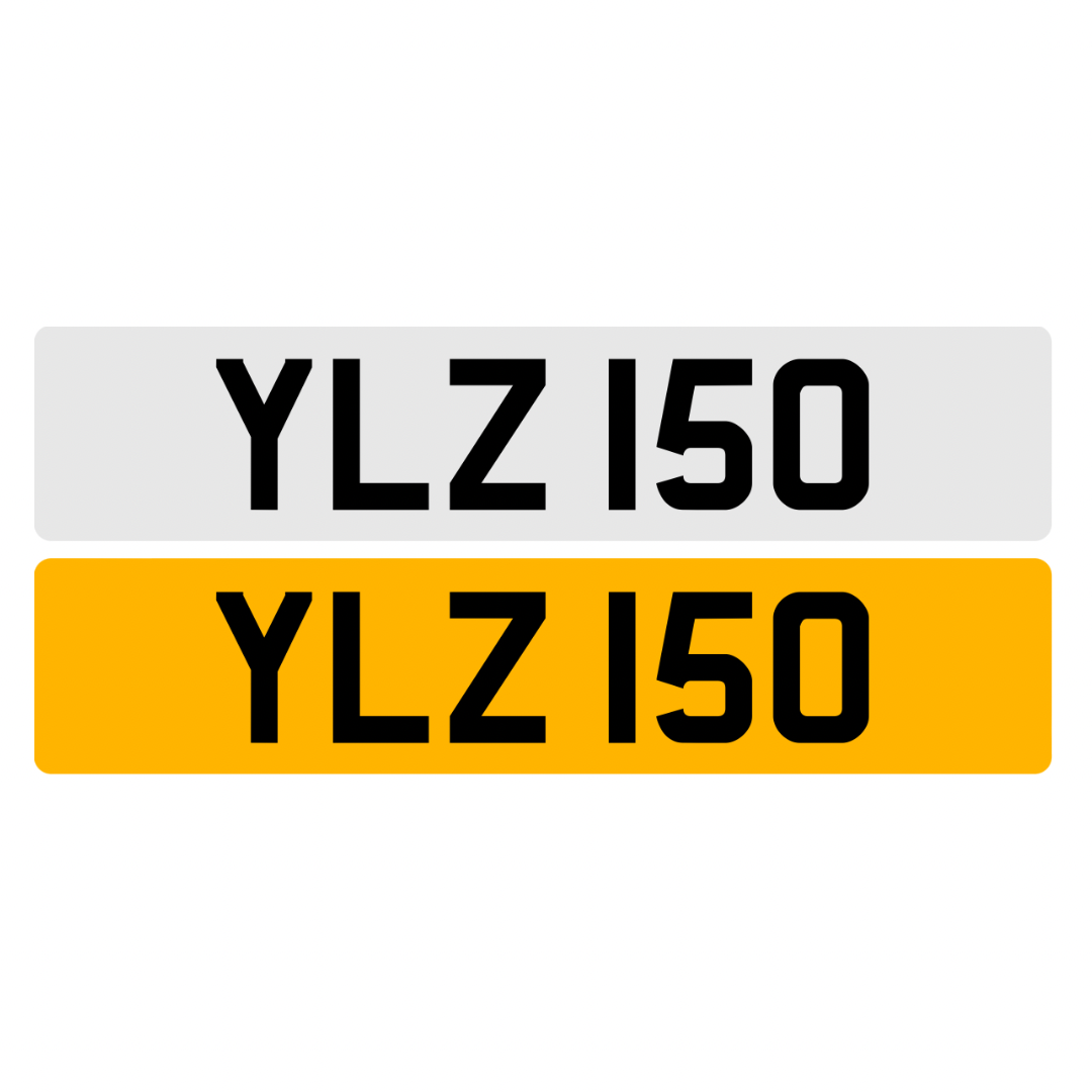 YLZ150 - 3x3 Dateless Registration Plate