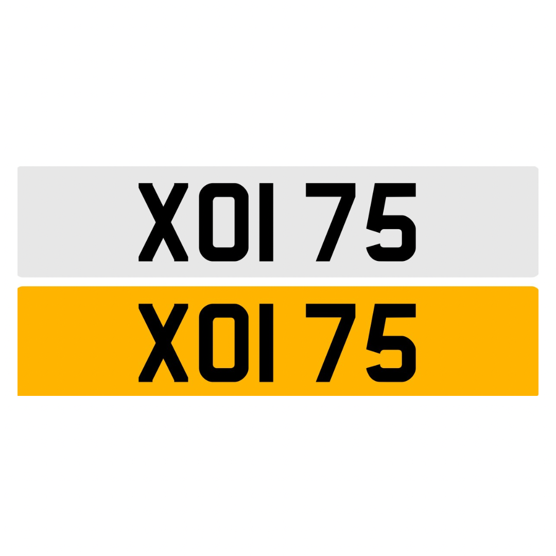 XOI75 - 3x2 Dateless Registration Plate