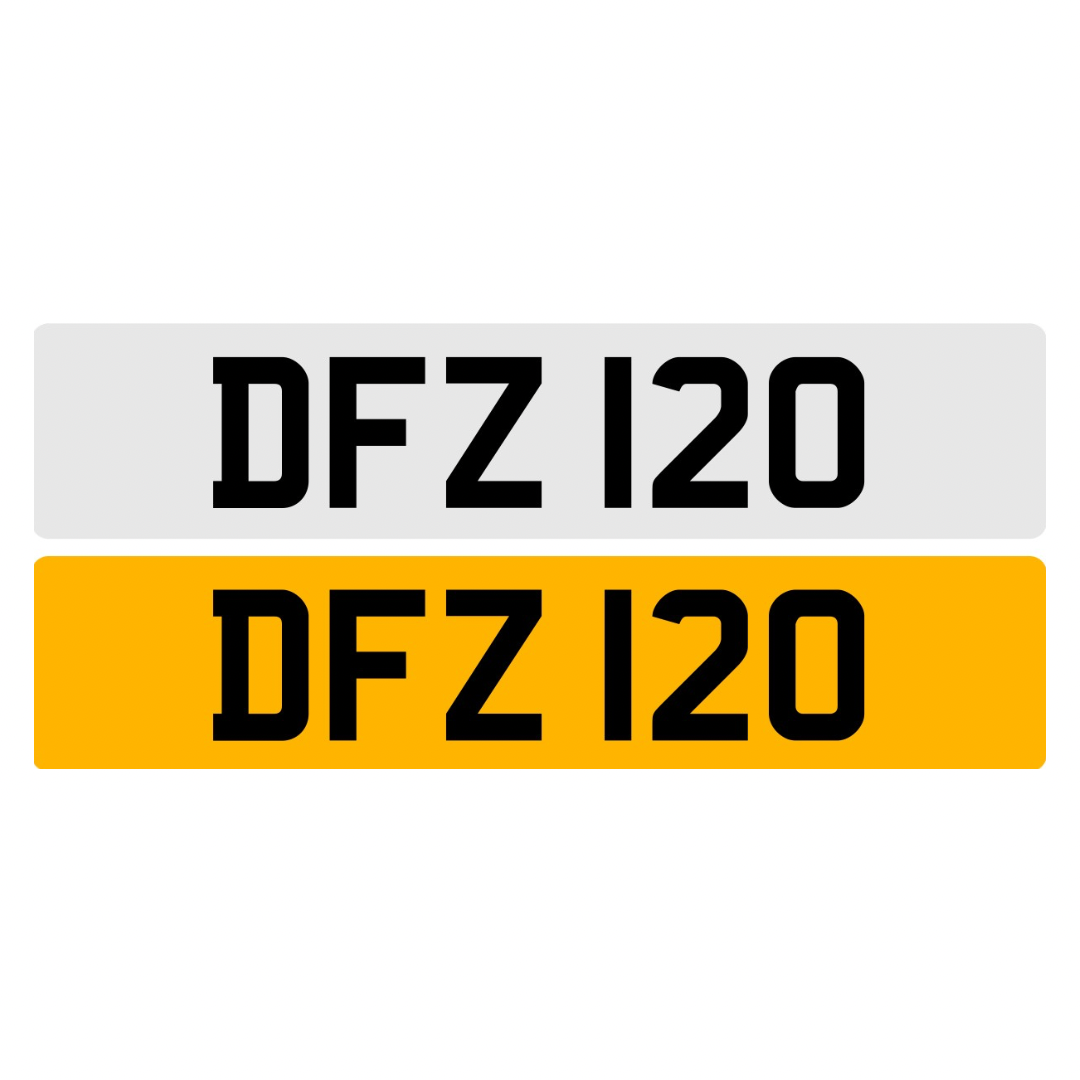 DFZ120 - 3x3 Dateless Registration Plate