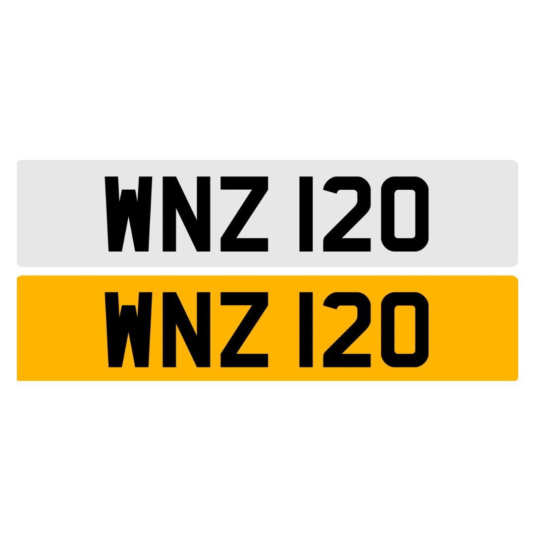 WNZ120 - 3x3 Dateless Registration Plate