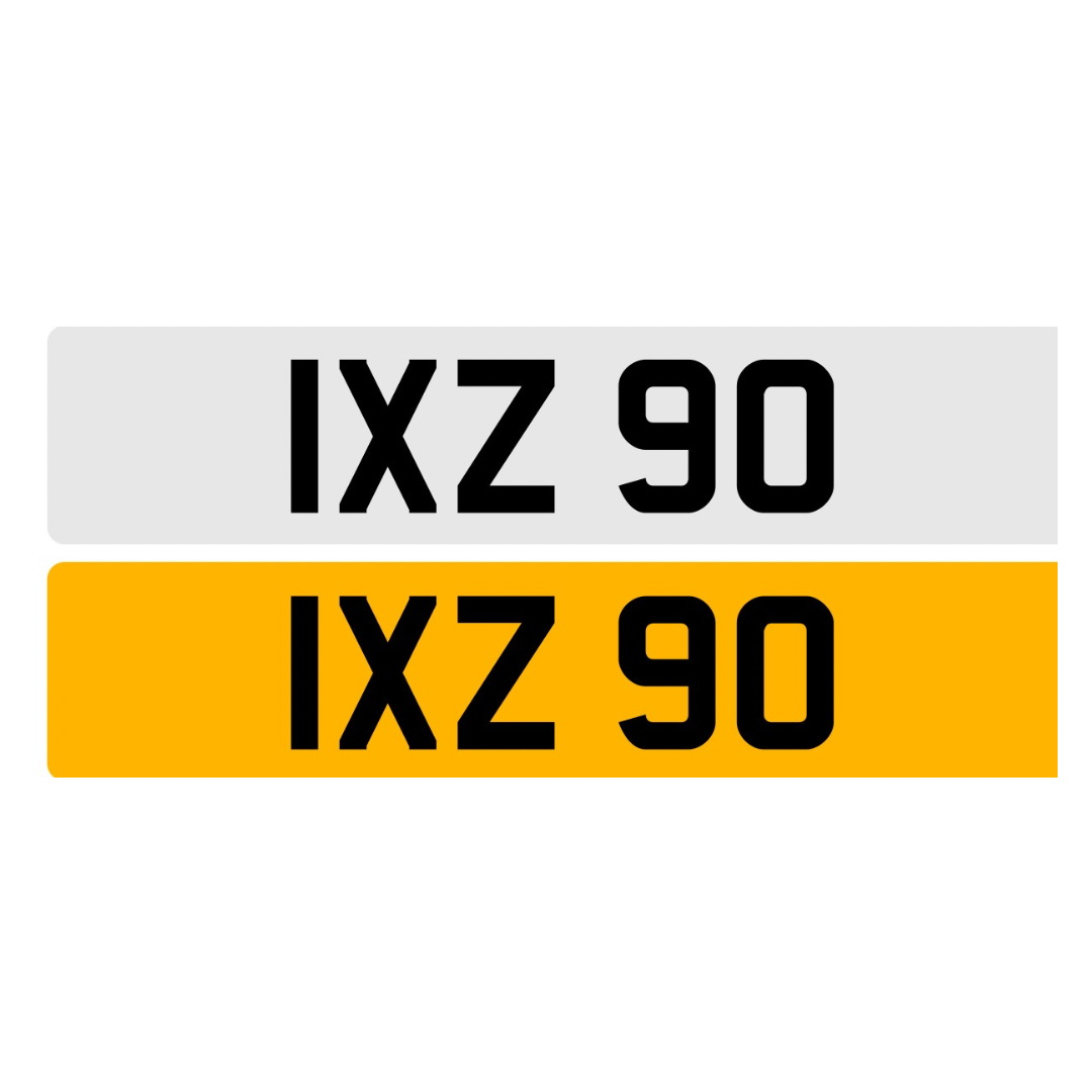 IXZ90 - 3x2 Dateless Registration Plate