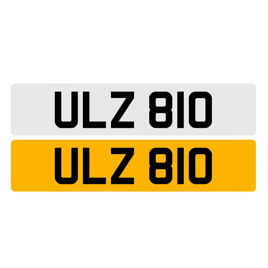 ULZ810 - 3x3 Dateless Registration Plate