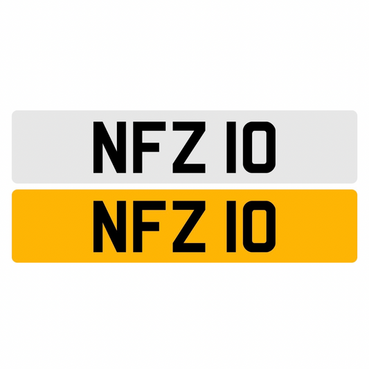 NFZ10 - 3x2 Dateless Registration Plate