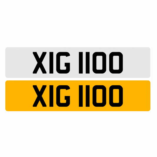 XIG1100 - 3x4 Dateless Registration Plate