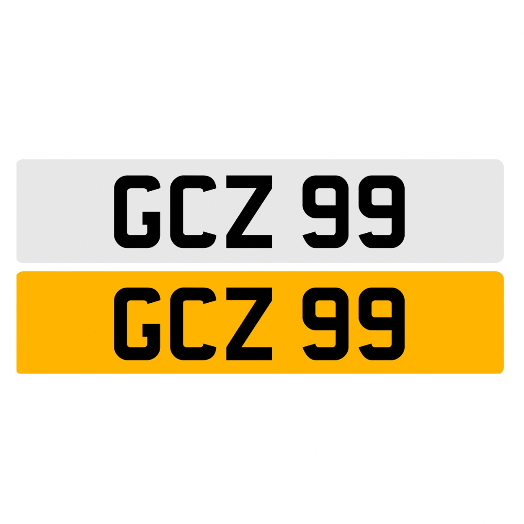 GCZ99 - 3x2 Dateless Registration Plate