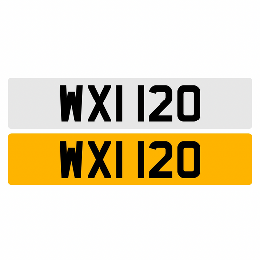 WXI120 - 3x3 Dateless Registration Plate