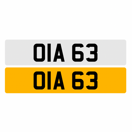 OIA63 - 3x2 Dateless Registration Plate