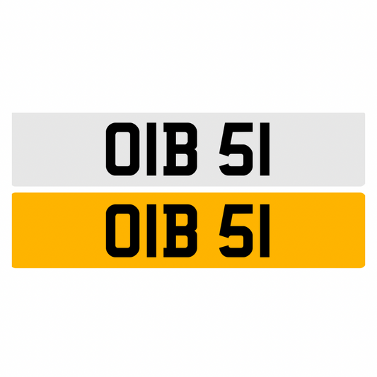 OIB51 - 3x2 Dateless Registration Plate