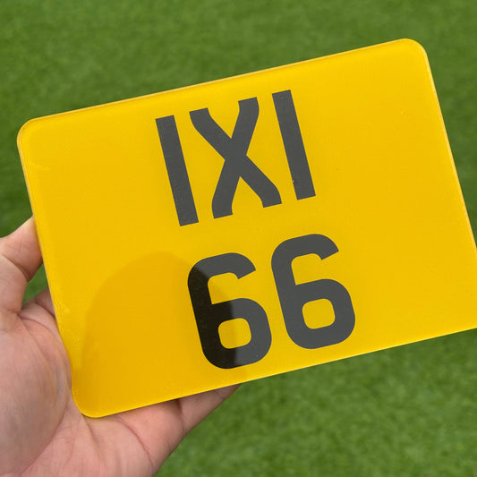IXI66 - 3x2 Dateless Registration Plate