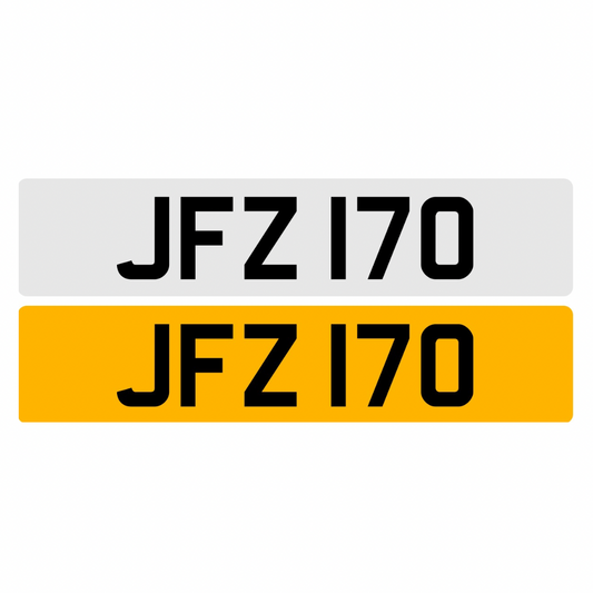 JFZ170 - 3x3 Dateless Registration Plate