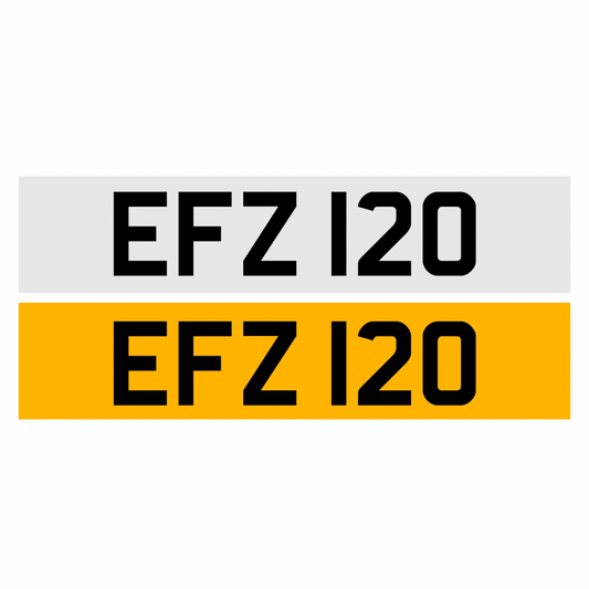 EFZ120 - 3x3 Dateless Registration Plate
