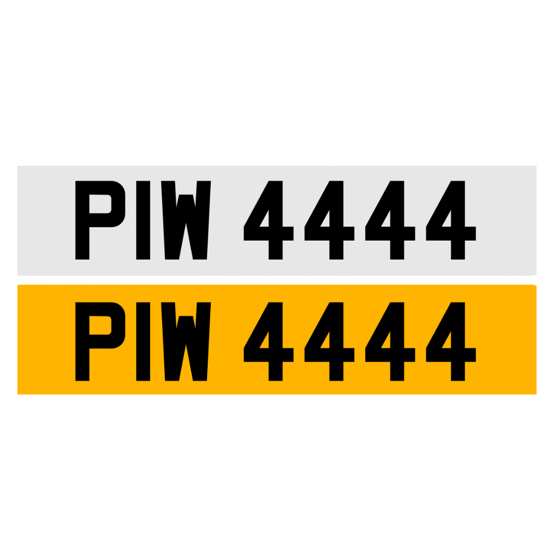 PIW4444 - 3x4 Dateless Registration Plate