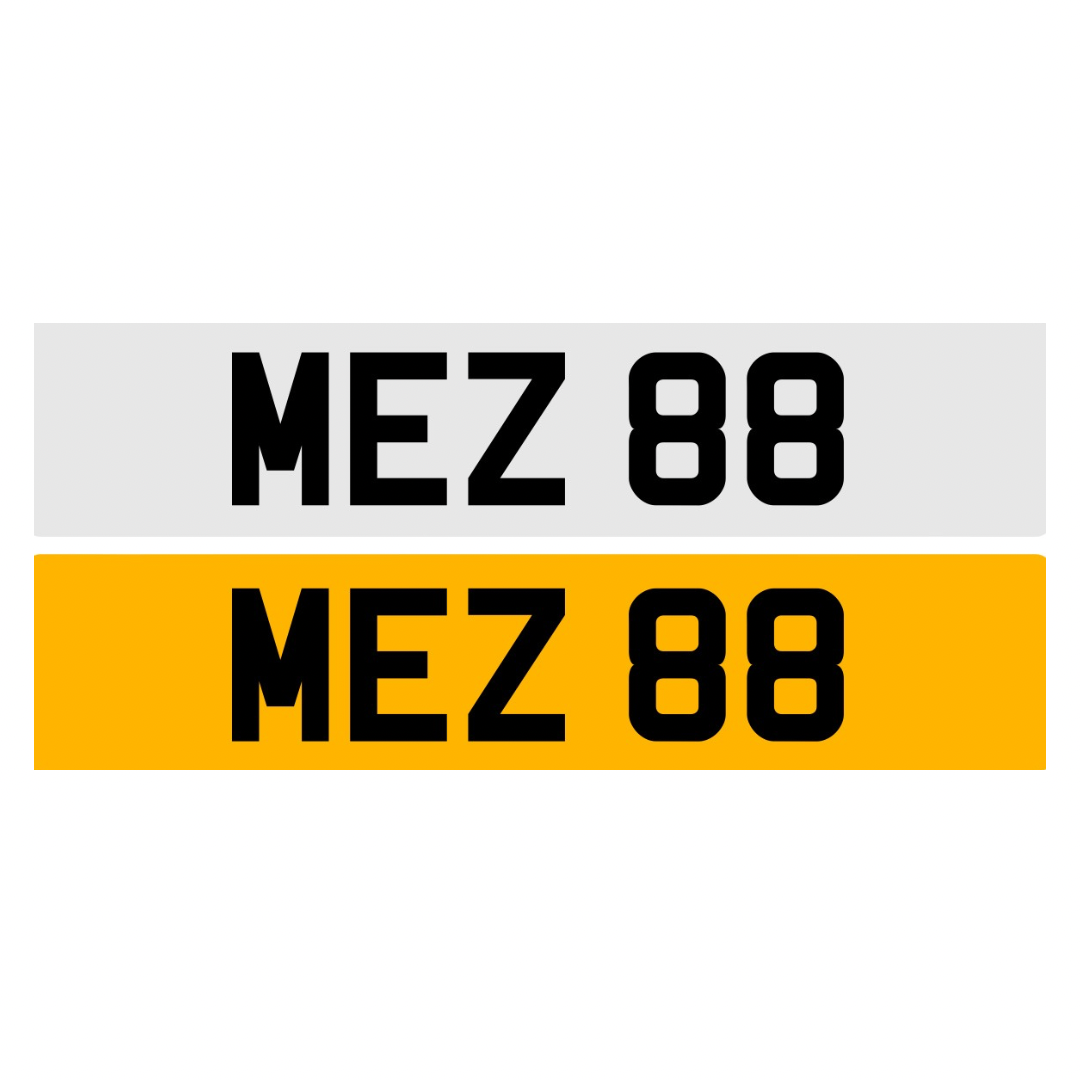 MEZ88 - 3x2 Dateless Registration Plate