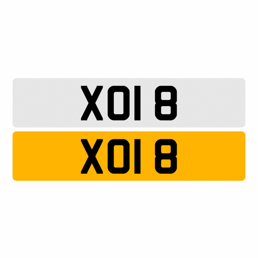 XOI8 - 3x1 Dateless Registration Plate