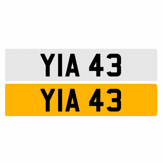 YIA43 - 3x2 Dateless Registration Plate