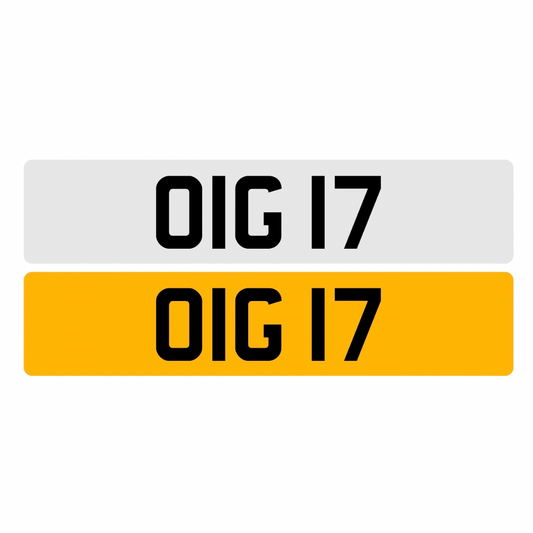 OIG17 - 3x2 Dateless Registration Plate