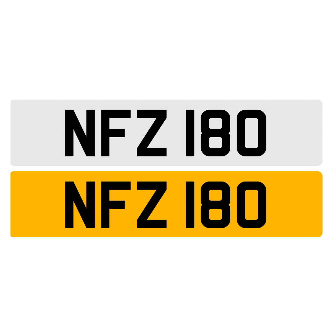 NFZ180 - 3x3 Dateless Registration Plate