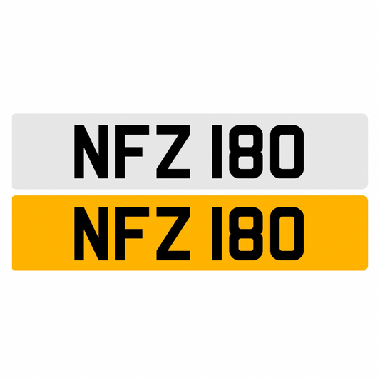 NFZ180 - 3x3 Dateless Registration Plate