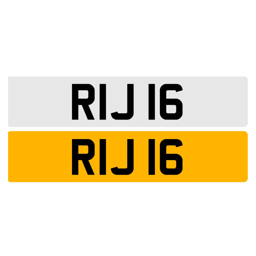 RIJ16 - 3x2 Dateless Registration Plate