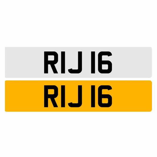 RIJ16 - 3x2 Dateless Registration Plate