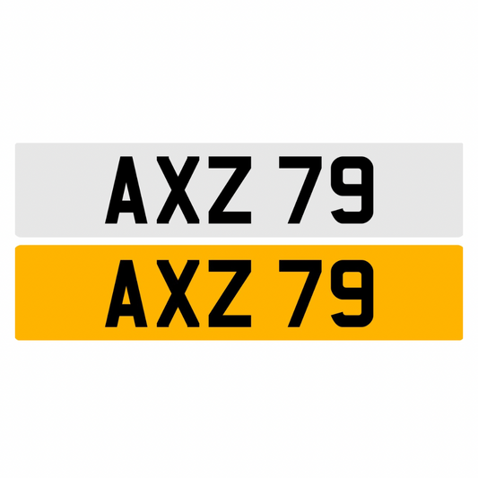 AXZ79 - 3x2 Dateless Registration Plate