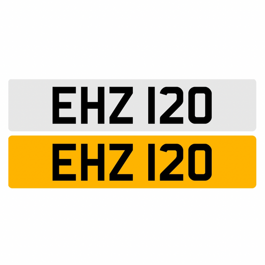 EHZ120 - 3x3 Dateless Registration Plate