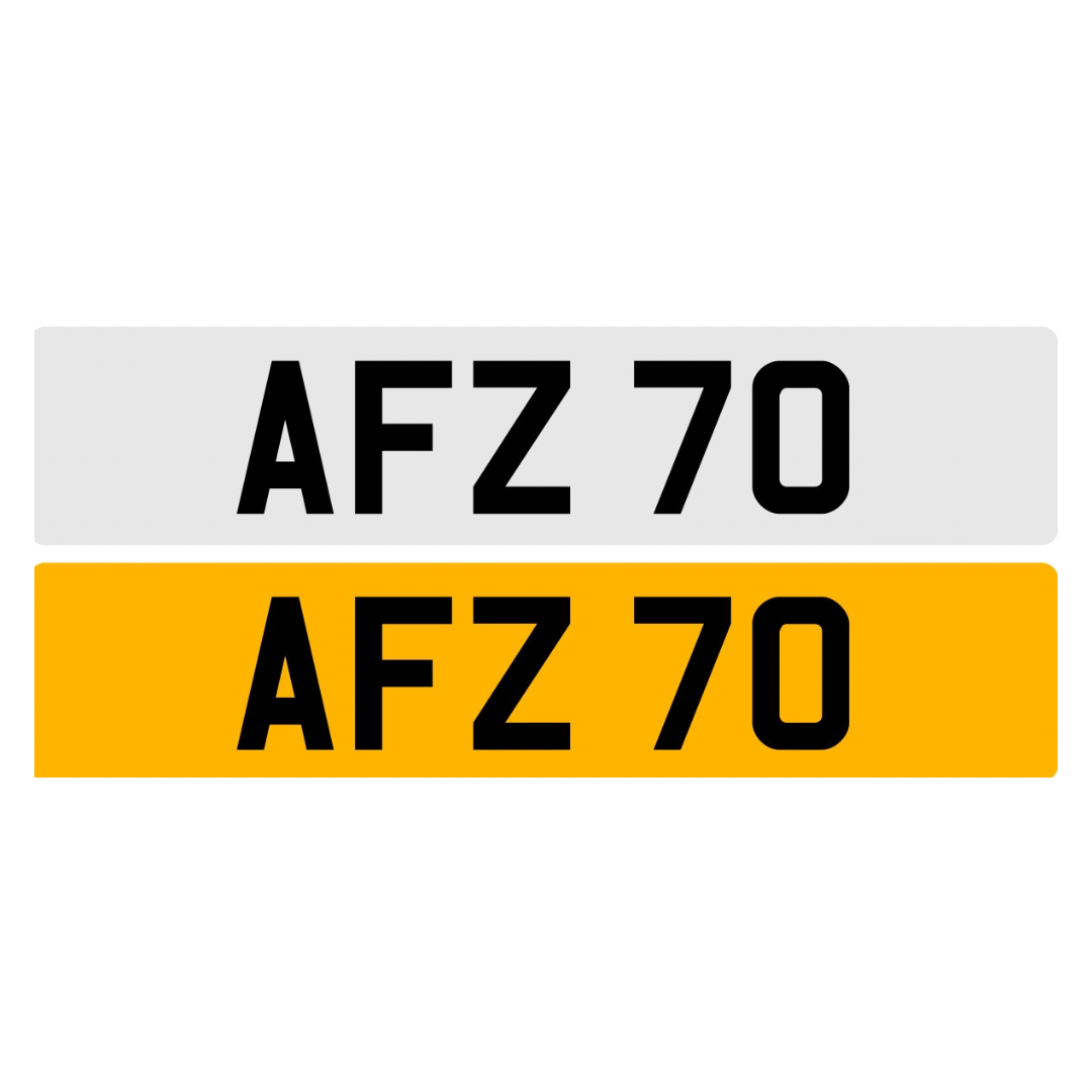 AFZ70 - 3x2 Dateless Registration Plate