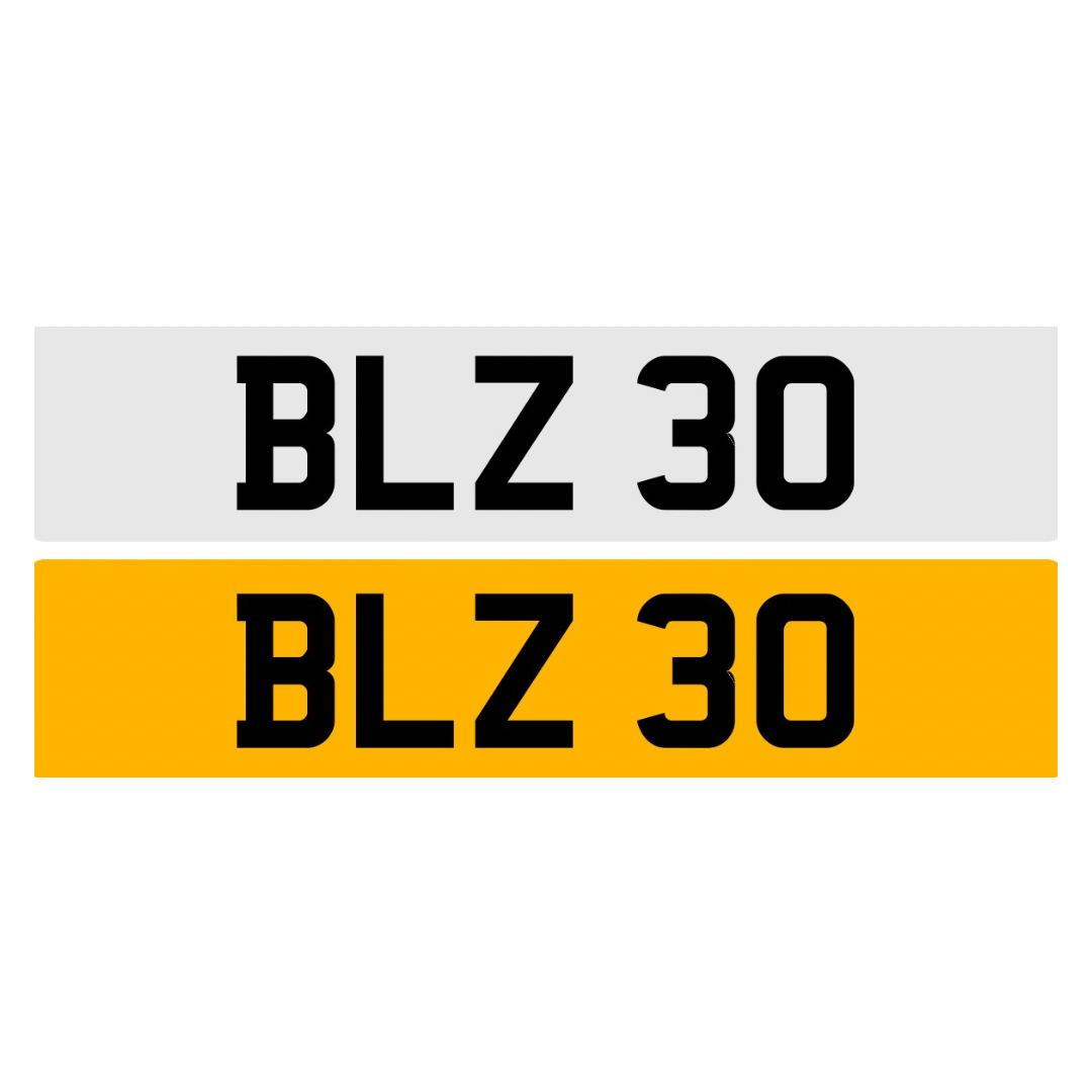 BLZ30 - 3x2 Dateless Registration Plate