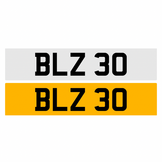 BLZ30 - 3x2 Dateless Registration Plate