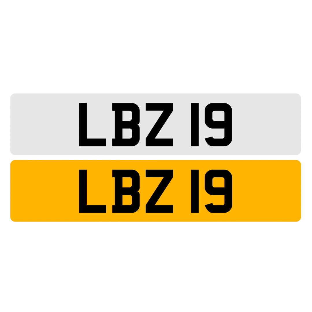 LBZ19 - 3x2 Dateless Registration Plate