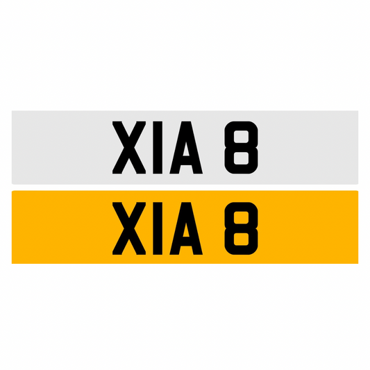 XIA8 - 3x1 Dateless Registration Plate