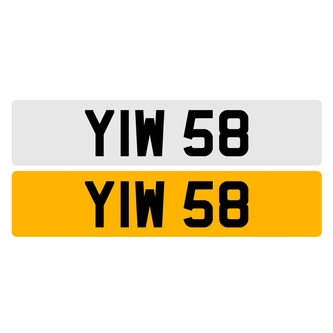 YIW58 - 3x2 Dateless Registration Plate