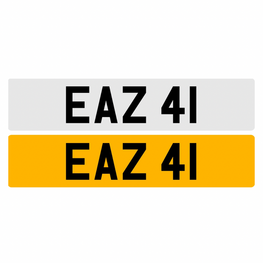EAZ41 - 3x2 Dateless Registration Plate