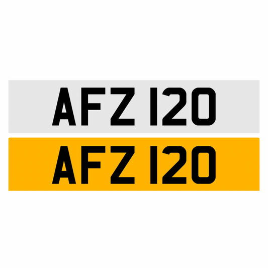 AFZ120 - 3x3 Dateless Registration Plate